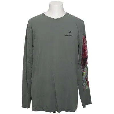 T-shirt à manches longues (Vert, Multicolore) de Atomic Coton, Élasthane, Modal