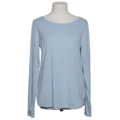 Langærmet t-shirt (Blå) fra Sports Polyester, Viscose
