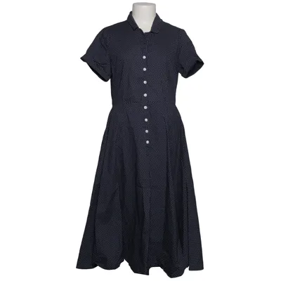 Skjortklänning (Blå, Vit) från Collectif Vintage Bomull, Elastan