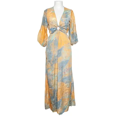 Robe longue (Jaune, Bleu, Multicolore) de Salinas Polyester, Soie