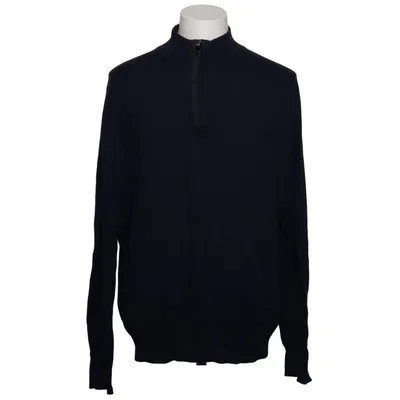 Pull-over (Bleu) de Canali Coton, Cuir