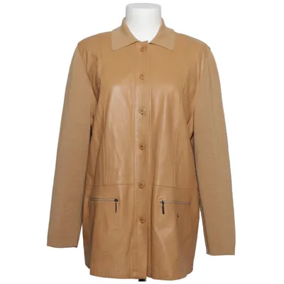Jacket (Beige) from Burberry Acrylic, Leather, Merino wool