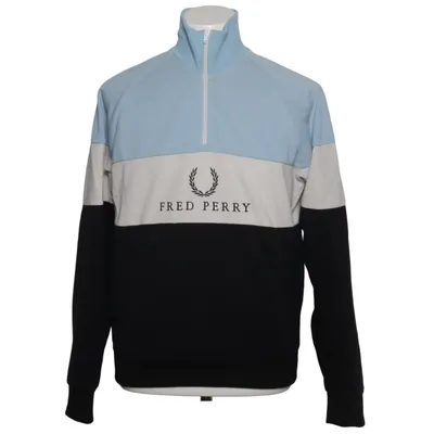 Sweatshirt (Bleu, Blanc, Noir) de Fred Perry Sportswear Coton, Élasthane, Polyester
