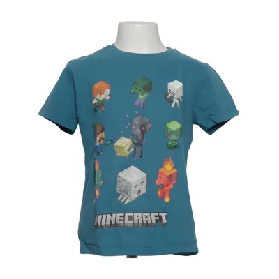 T-shirt (Bleu) de Minecraft Coton, Élasthane
