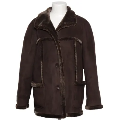 Shearling jas (Bruin) van Baronia Acryl, Polyester