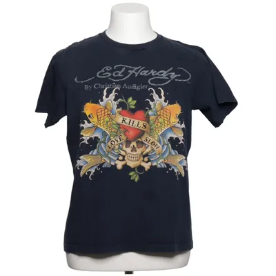 T-shirt (Blauw, Meerkleurig) van Ed Hardy by Christian Audigier Katoen