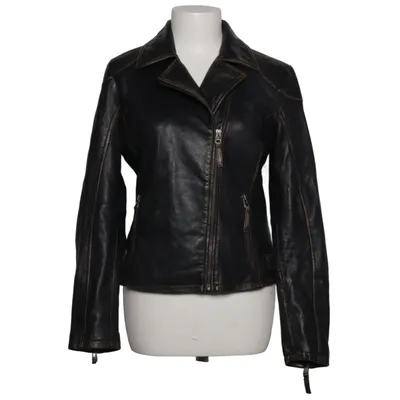 Bikerjack (Zwart) van Mauritius Katoen, Leer