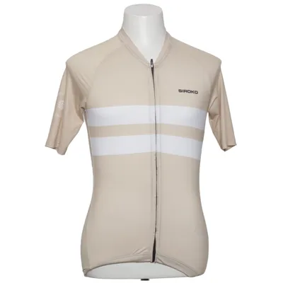 Cykeltrøje (Beige, Hvid) fra Siroko Elastan, Polyester