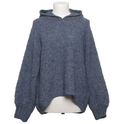 Capuchon sweater (Blauw) van Selected Touch Acryl, Alpacawol, Polyester, Viscose