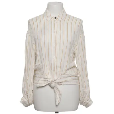 Shirt (White, Yellow) from By Anthropologie Polyester, Viscose