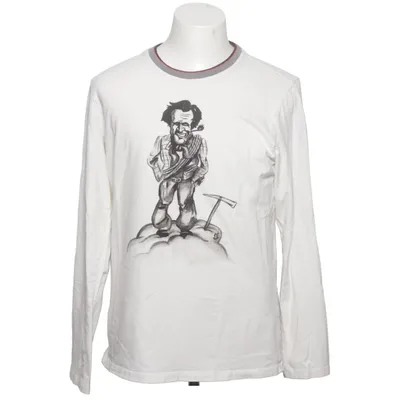 T-shirt à manches longues (Blanc) de Luis Trenker Coton, Élasthane