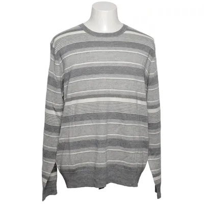 Strickpullover (Grau, Weiß) von Peter Millar Leinen, Merinowolle
