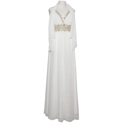 Cocktailjurk (Wit, Goud) van Renk Katoen, Polyester