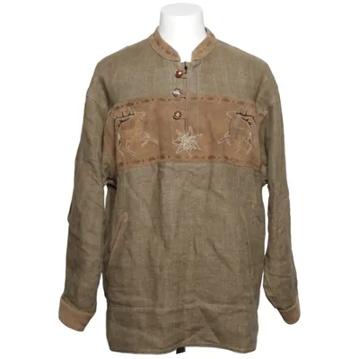 Lederhosen (Beige) from Meindl Linen, Viscose
