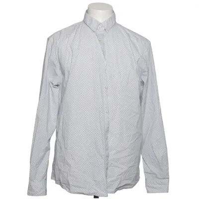 Chemise (Blanc, Bleu) de Tom Tailor Coton, Élasthane