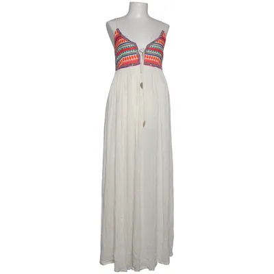 Maxi jurk (Wit, Meerkleurig) van Gaudi Jeans Katoen, Viscose