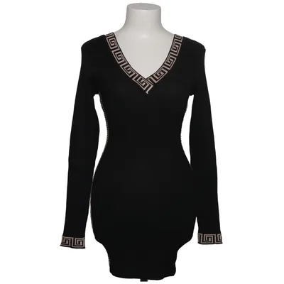 Kjole (Sort, Beige) fra Moewy Polyamid, Viscose