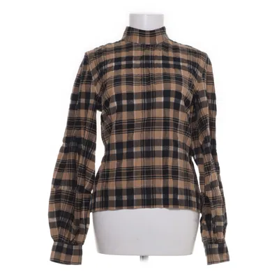 Bluse (Beige, Sort) fra Ganni Bomuld, Polyamid, Polyester