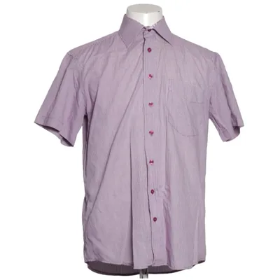 Chemise à manches courtes (Violet, Blanc) de Victor Coton, Polyester