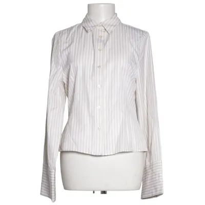 Skjorta (Beige, Vit) från Bik Bok Ekologisk bomull, Återvunnen polyester