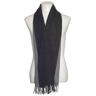 Scarf (Gray, Blue) from Drakes Angora, Wool