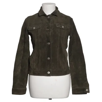 Läderjacka (Grön) från Meotine Polyester, Mocka