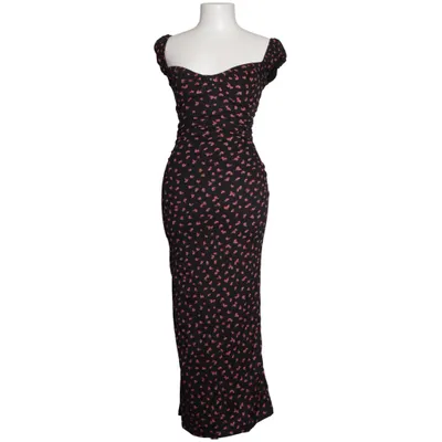 Maxi dress (Black, Multicolored) from Bershka Polyester