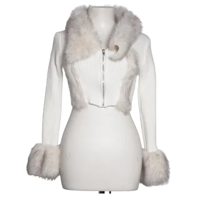 Kofta (Vit) från Shein Akryl, Modal, Polyamid, Polyester