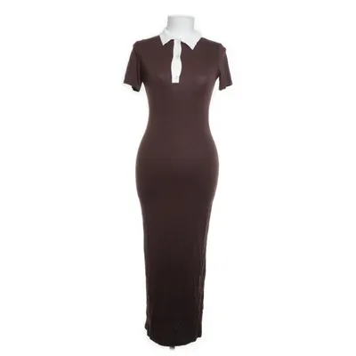 Långklänning (Brun, Vit) från PrettyLittleThing Elastan, Viskos