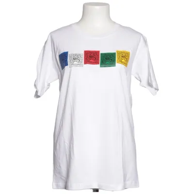 T-shirt (White, Multicolored) from Shangri-la Cotton