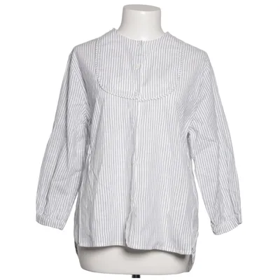 Blouse (White, Blue) from Aiayu Organic cotton