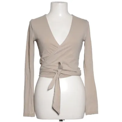 Slå om-cardigan (Beige) fra Elemental Coloring Elastan, Økologisk bomuld