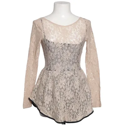 Peplum Top (Beige, Schwarz) von Motel Rocks