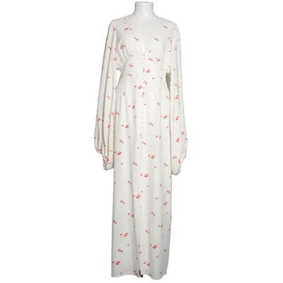 Långklänning (Vit, Röd) från Adoore Elastan, Polyester