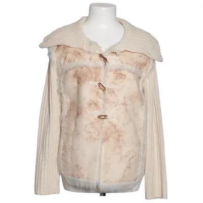 Shearling jas (Beige) Acryl, Angora, Polyester, Wol