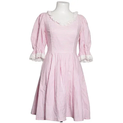 Klänning (Rosa, Vit)