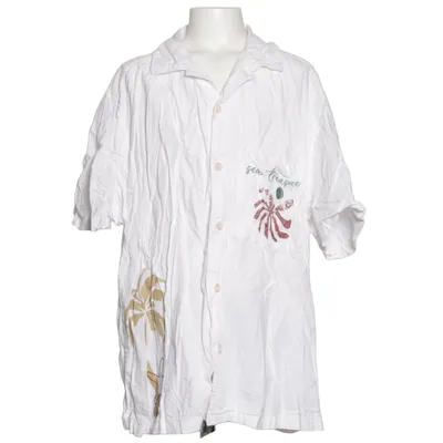 Short sleeve shirt (White) from Zara Linen, Viscose