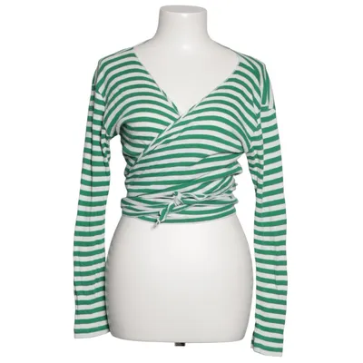 Wrap blouse (Green, White) from Mads Nørgaard Cotton
