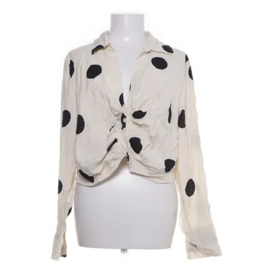 Bluse (Beige, Sort) fra H&M Polyamid, Viscose