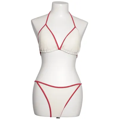 Bikini (White, Red) from Bik Bok Swimwear Elastane, Recycled polyester
