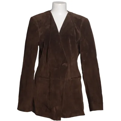 Läderkavaj (Brun) från Adoore Skinn, Polyester, Mocka