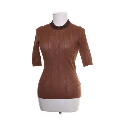 Top (Brun) fra Ganni Bomuld, Polyester, Viscose, Polyamid, Elastan