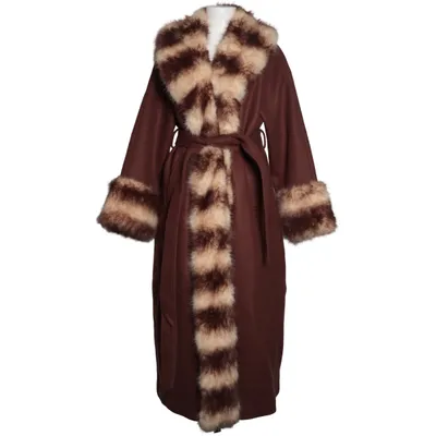Kappa (Faux Fur Wool Blend Maxi Coat) från NA-KD Polyester, Ull