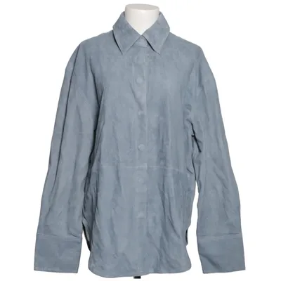 Skjorte (Blå) fra H&M Edition Læder, Viscose