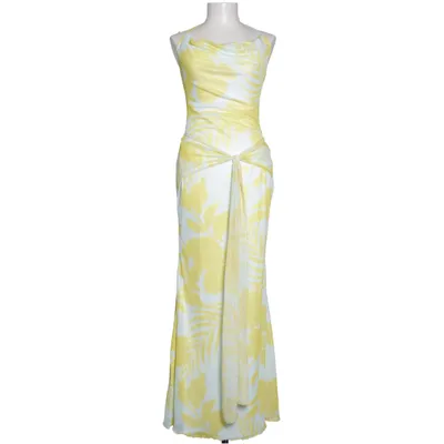 Långklänning (Gul, Vit) från Boohoo Elastan, Polyester