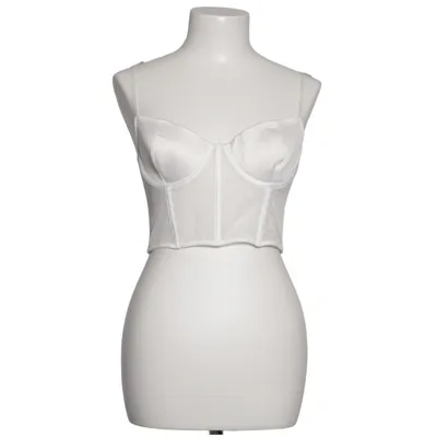 Corset (White) from Glassons Elastane, Polyamide, Polyester