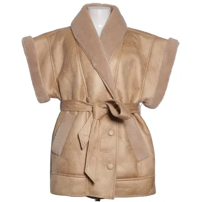 Shearlingjacka (Beige) från NA-KD Pälsimitation, Polyester
