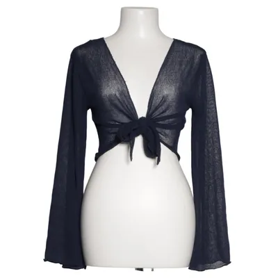 Blouse portefeuille (Bleu)