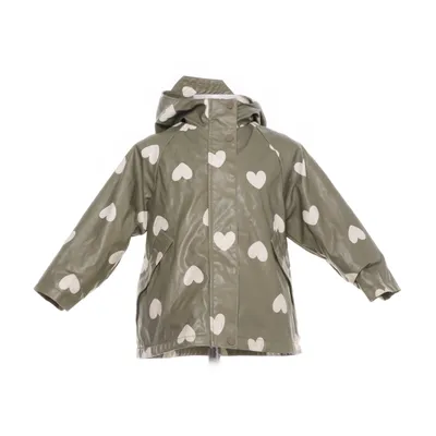 Rain jacket (Green, White) from Zara Polyester