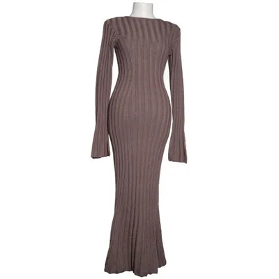 Långklänning (Grå) från Adoore Akryl, Bomull, Polyester